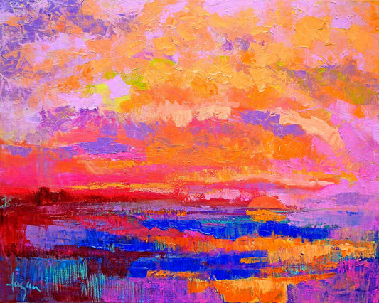 Crimson Sunset Horizon