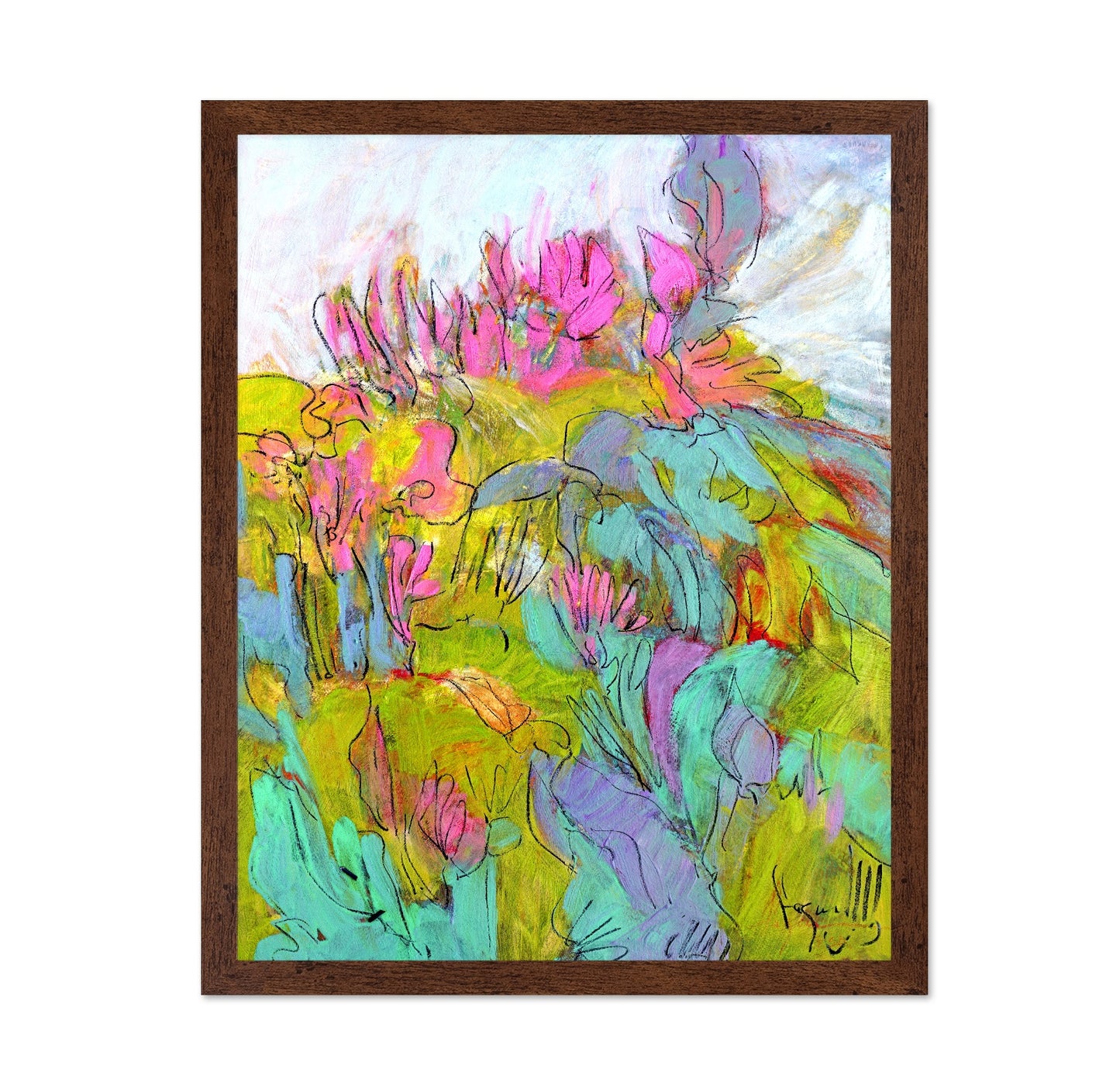 Tropical Bloom Sketch
