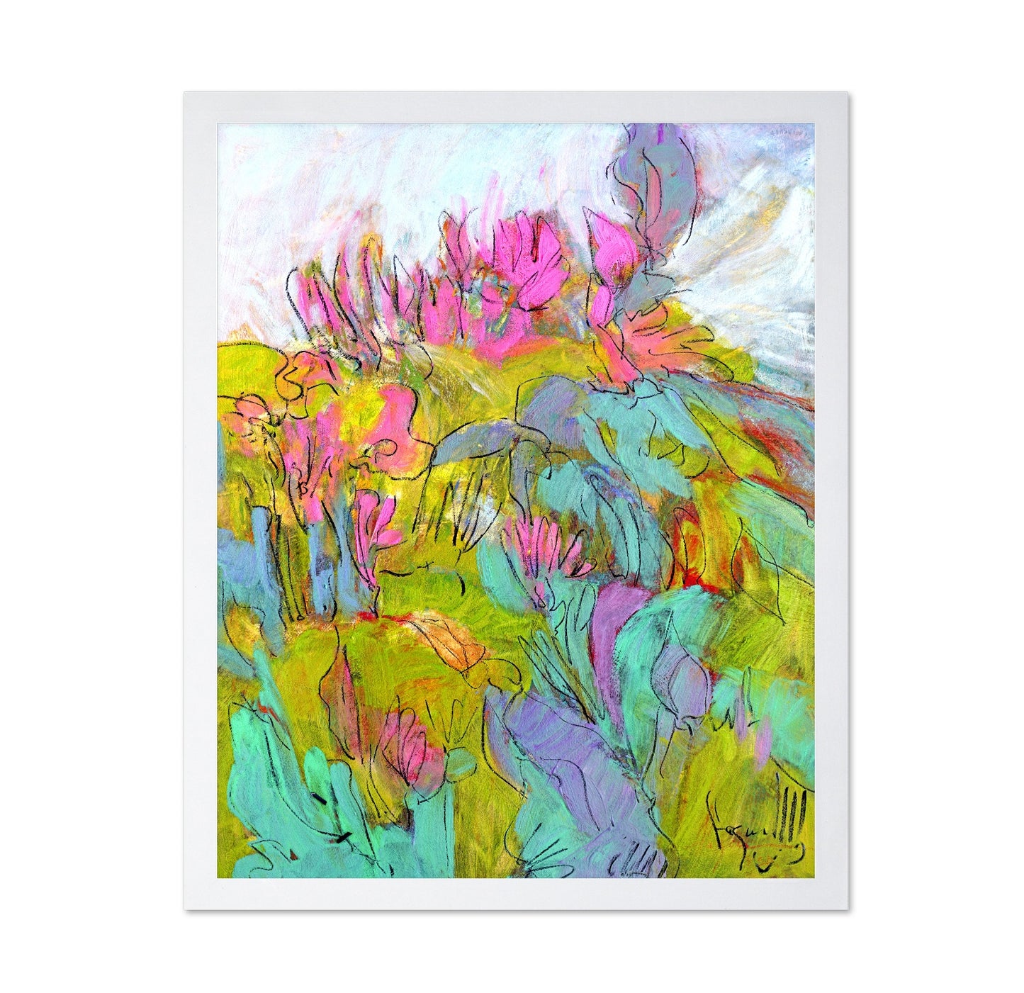 Tropical Bloom Sketch