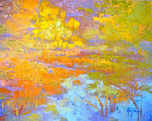 Golden Marsh Reflections
