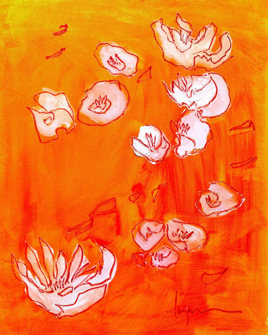 Floating Petals Orange