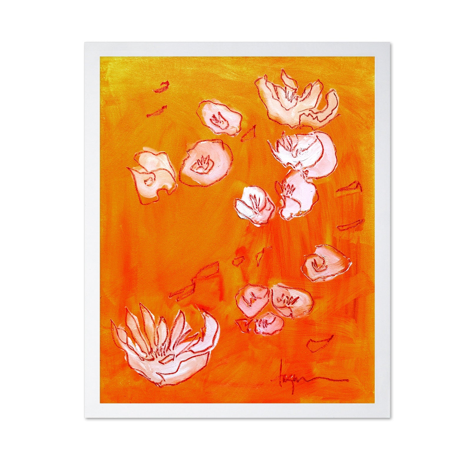 Floating Petals Orange