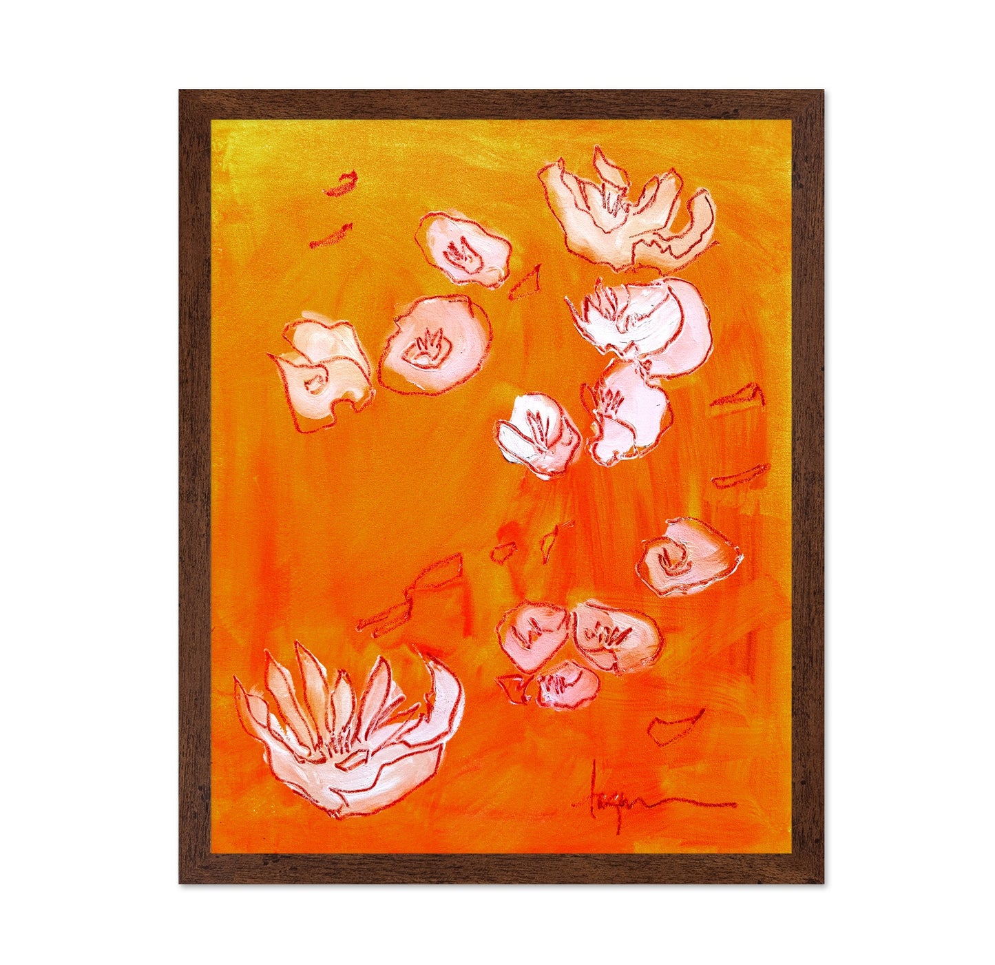 Floating Petals Orange