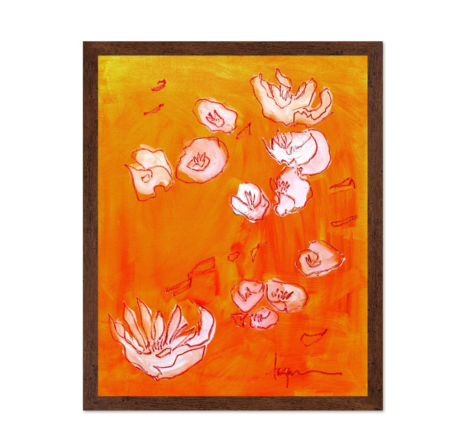 Floating Petals Orange