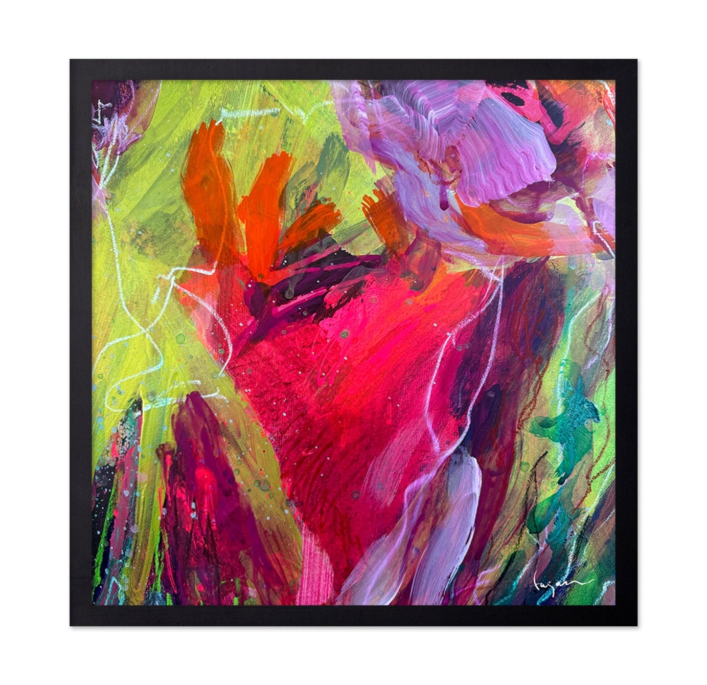 Neon Floral Burst