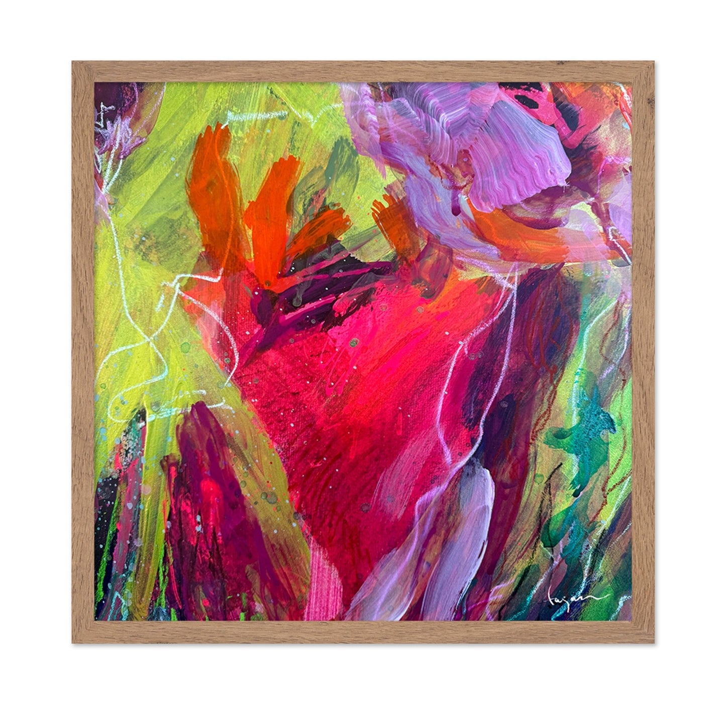 Neon Floral Burst