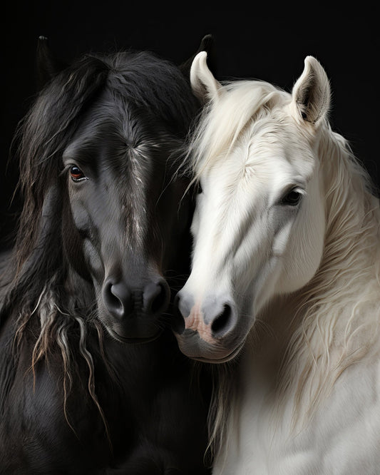 Black White Horses