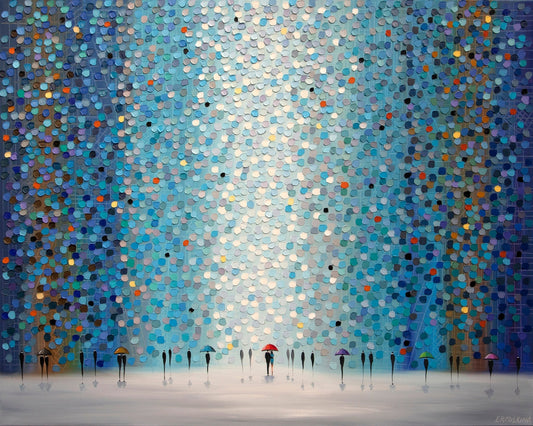 Rainy Umbrella Crowd