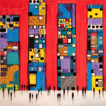 Colorful City Blocks