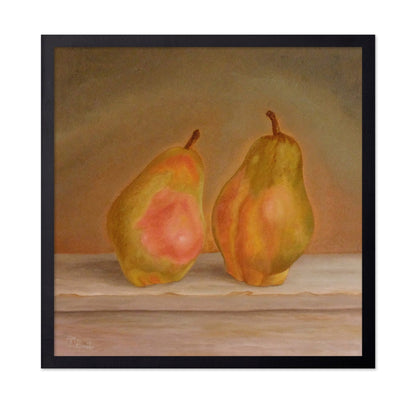 Two Pears On Table