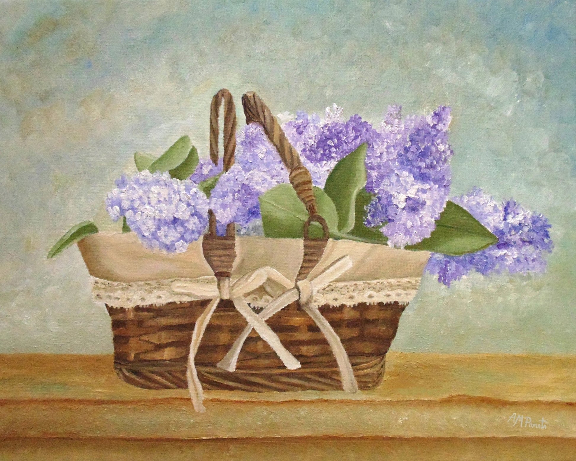 Lavender Basket Still Life