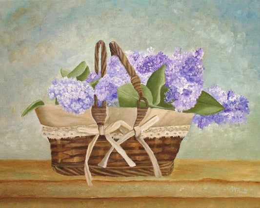 Lavender Basket Still Life