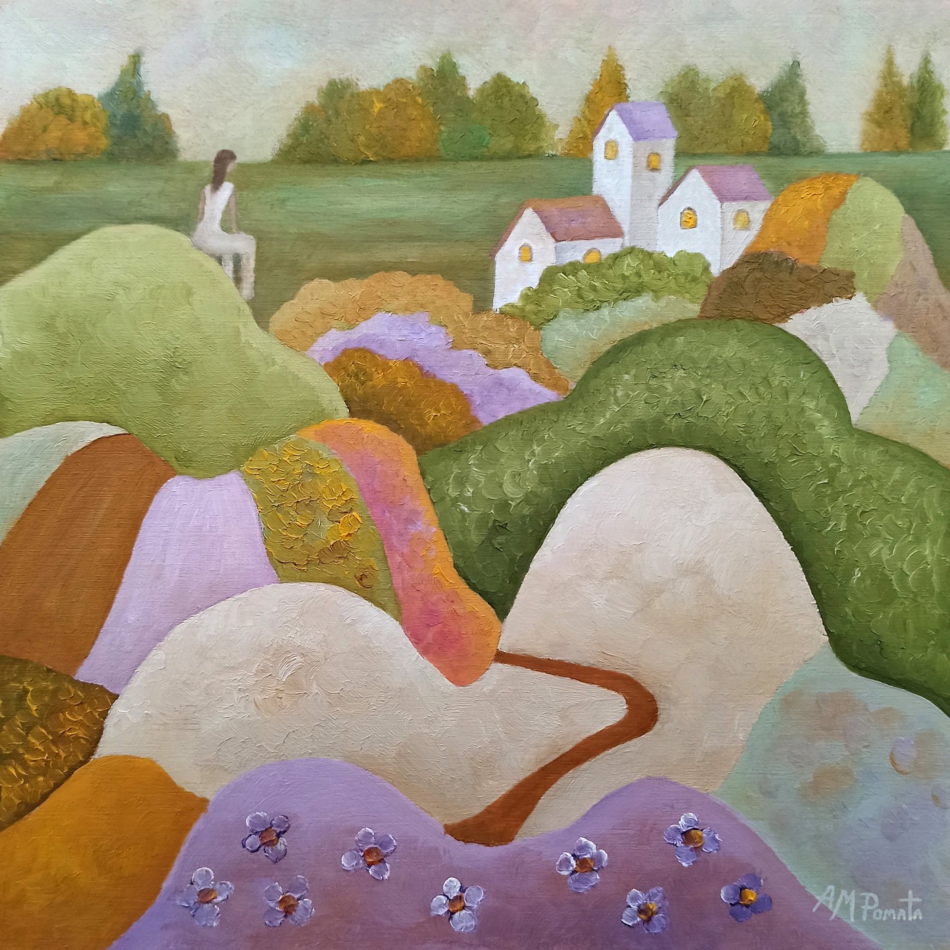 Dreamy Hillside Village View