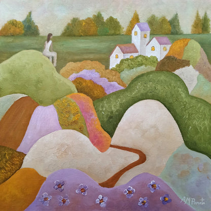 Dreamy Hillside Village View