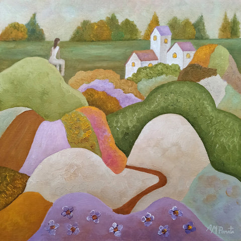 Dreamy Hillside Village View