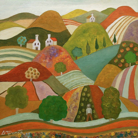 Colorful Rolling Hills Village