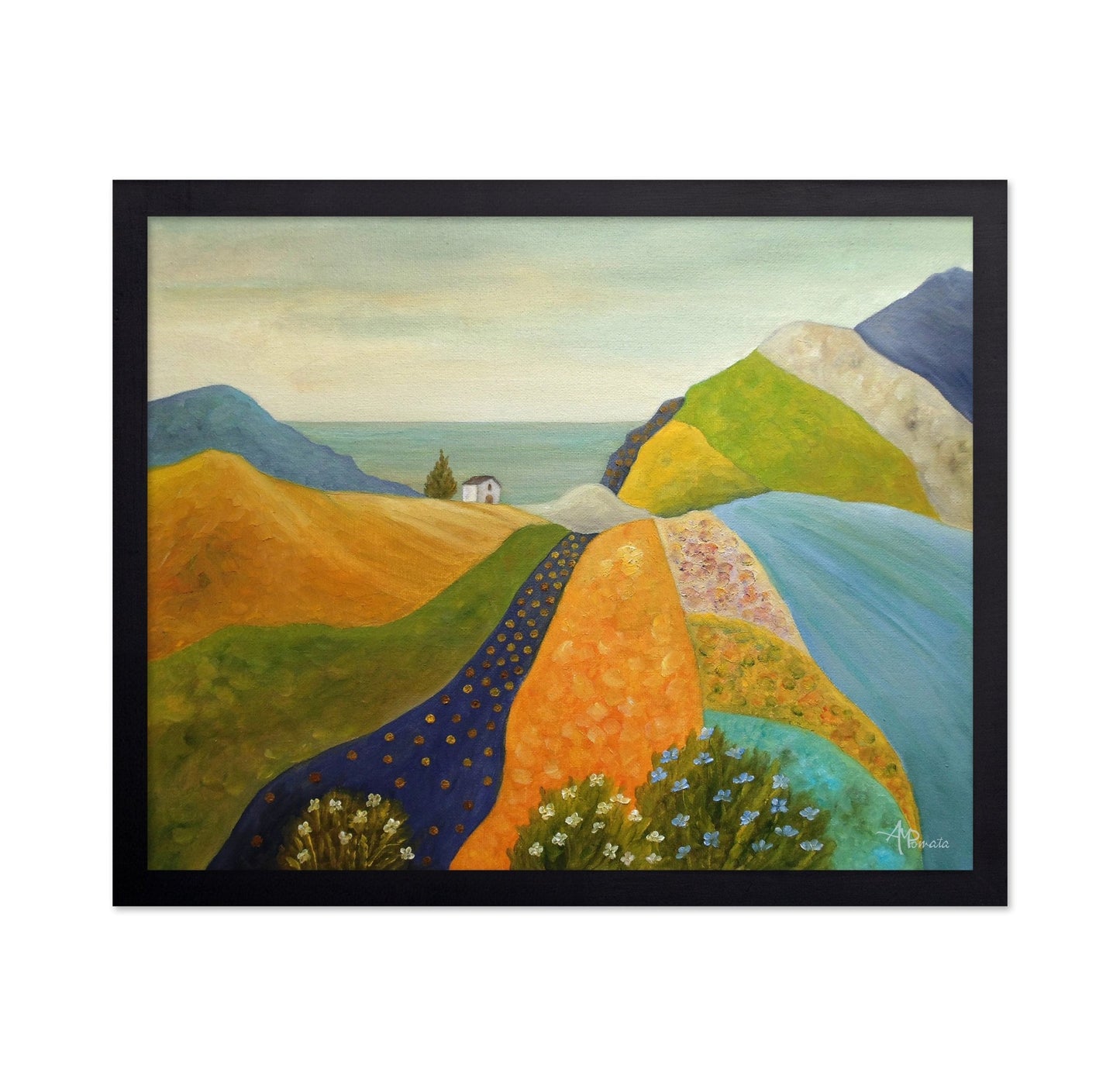 Colorful Hills By The Sea