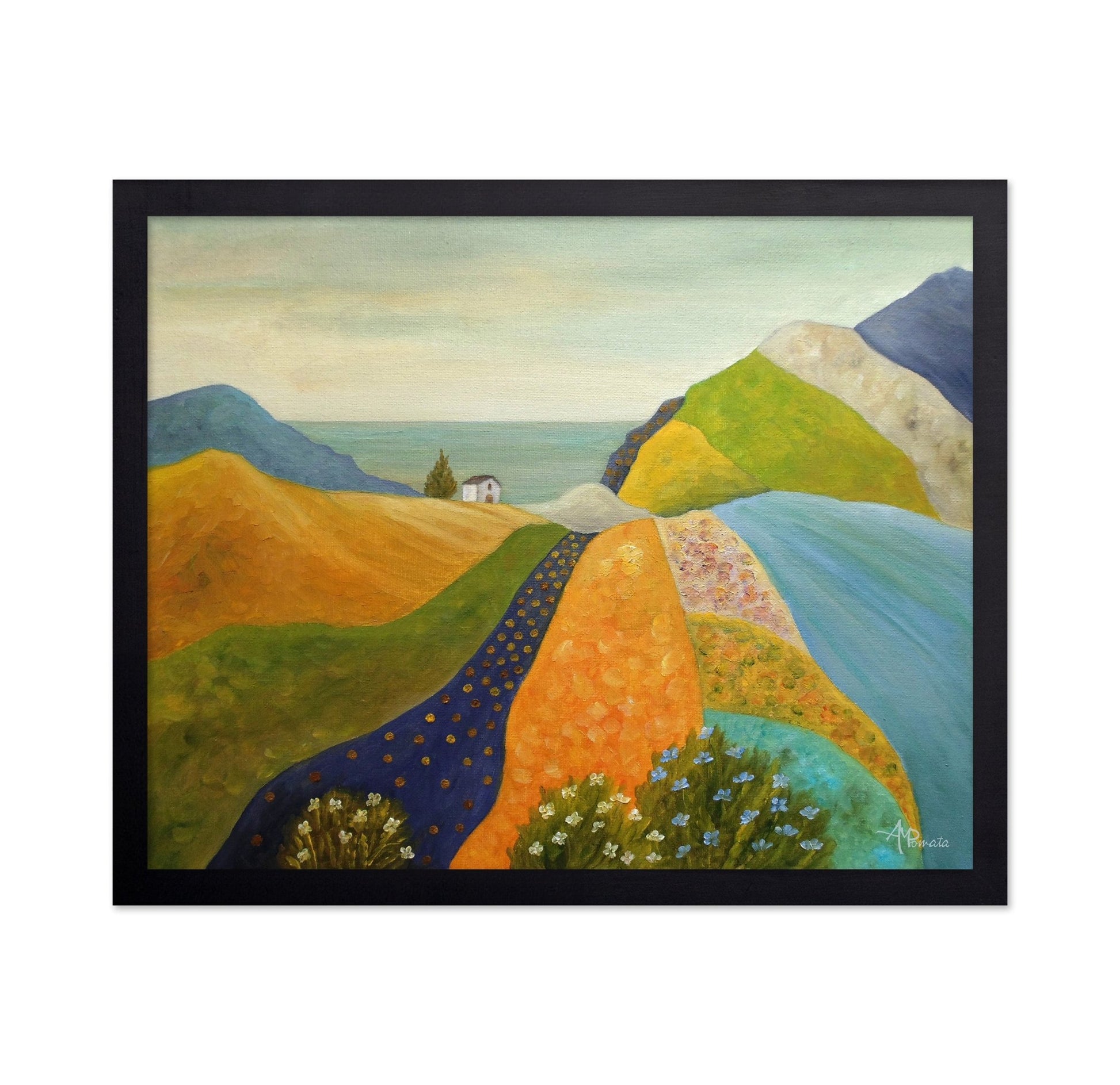 Colorful Hills By The Sea
