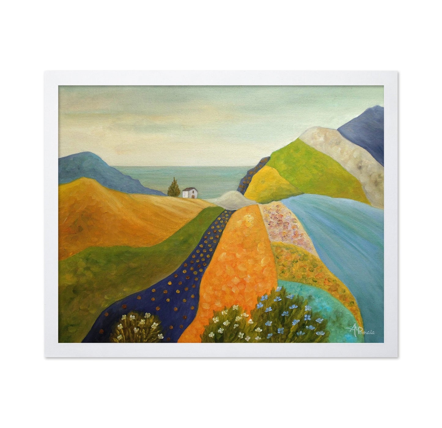 Colorful Hills By The Sea