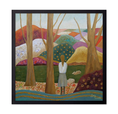 Woman In Forest Landscape