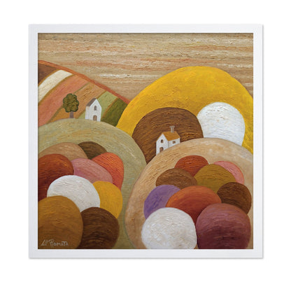 Abstract Hills With Village