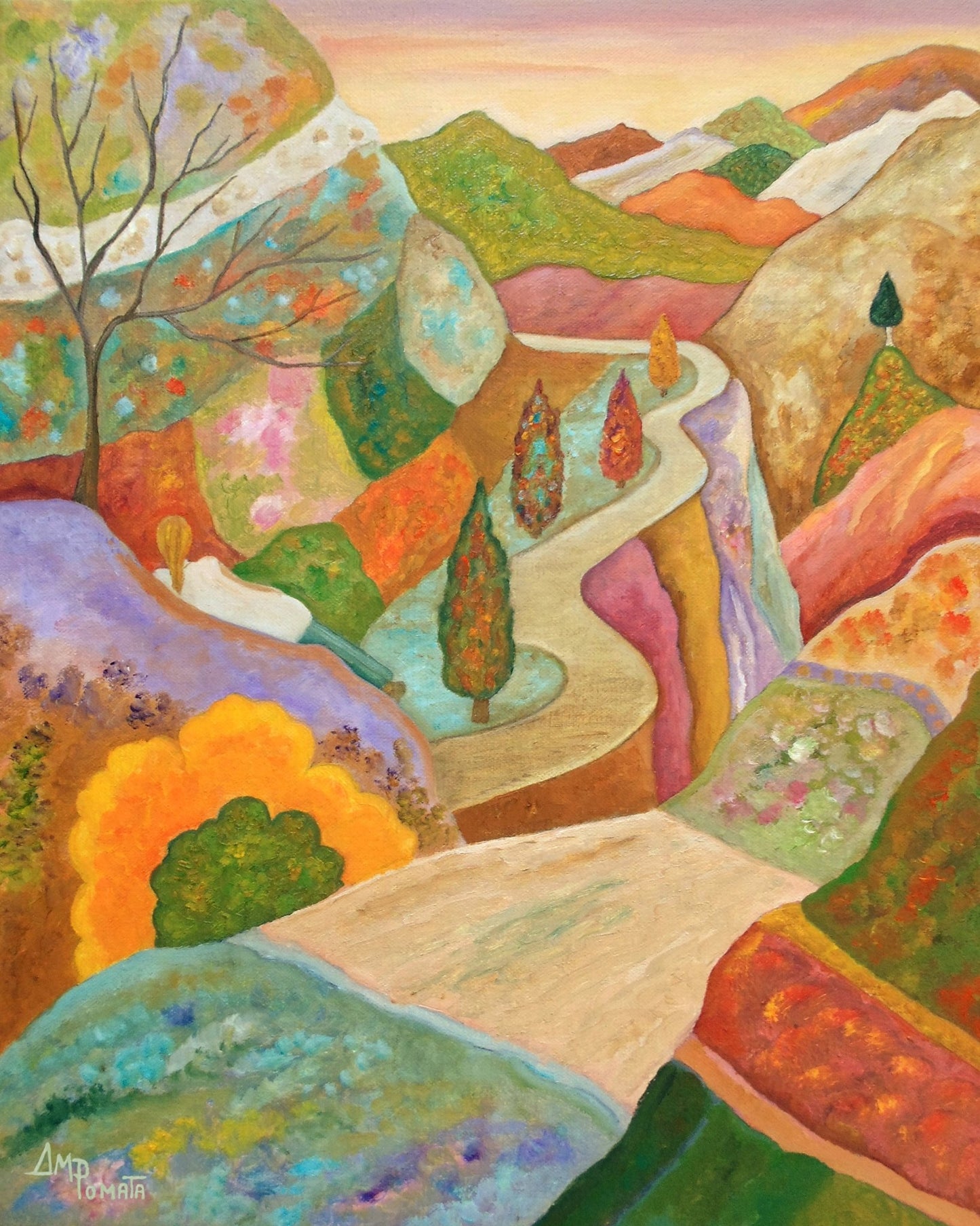 Winding Autumn Valley Road