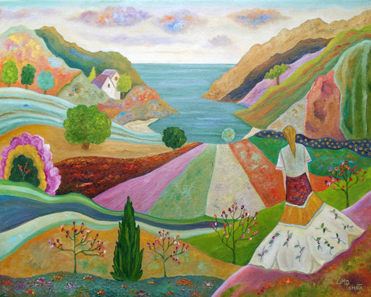 Woman Overlooking Valley
