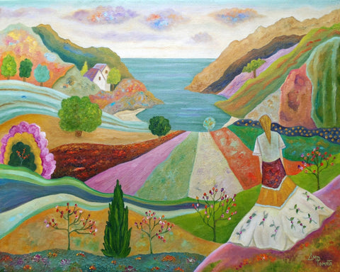 Woman Overlooking Valley