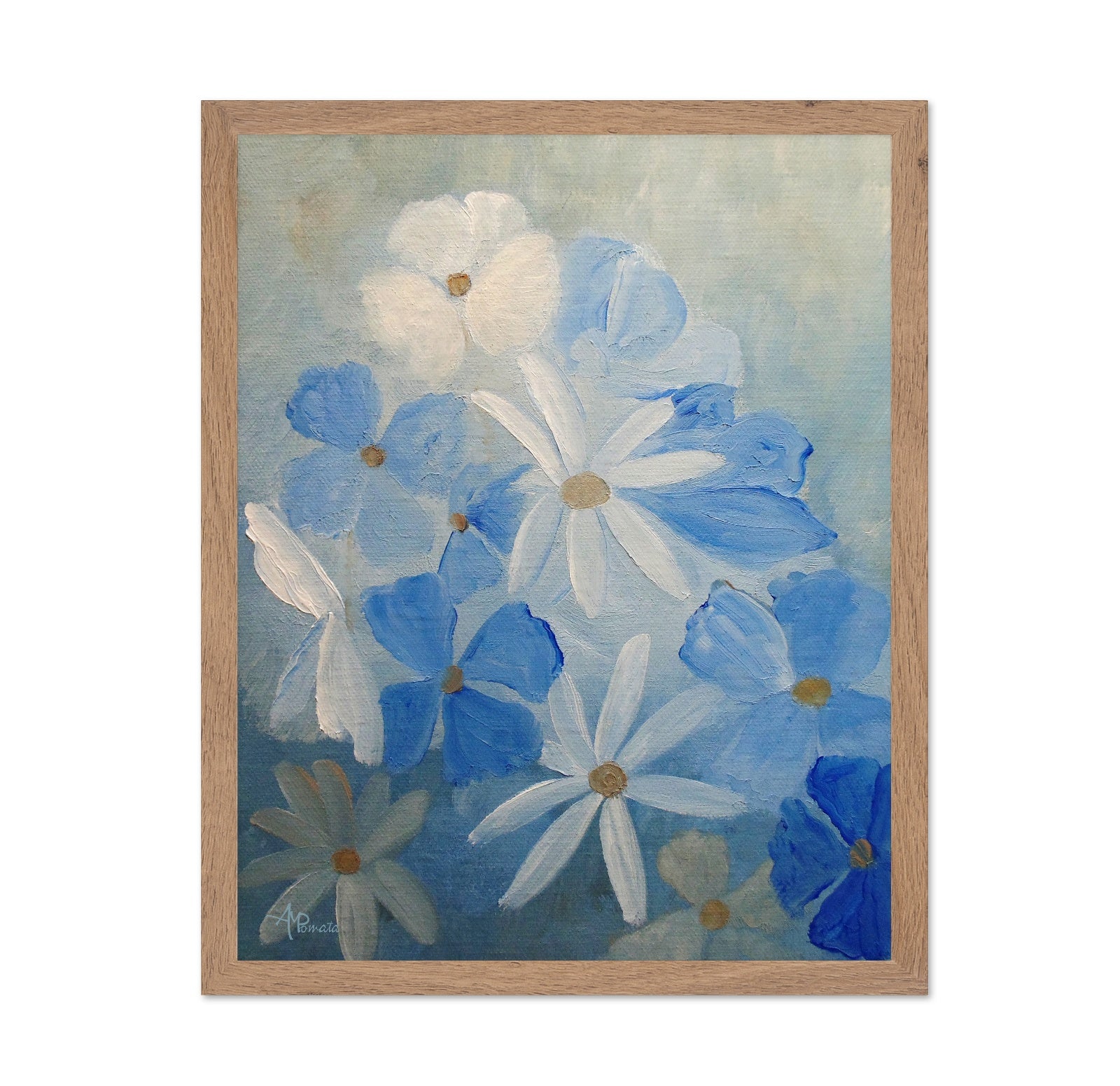 Blue White Floral Bloom