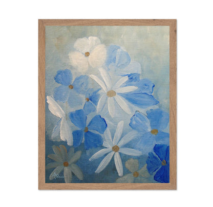 Blue White Floral Bloom