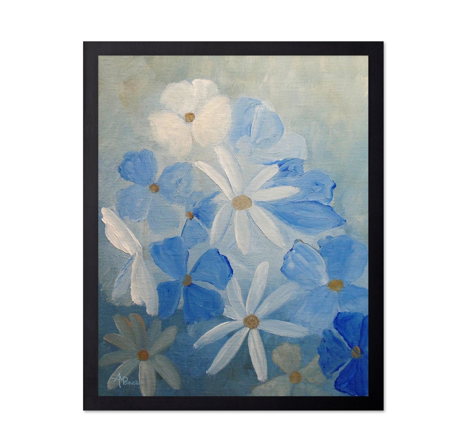 Blue White Floral Bloom