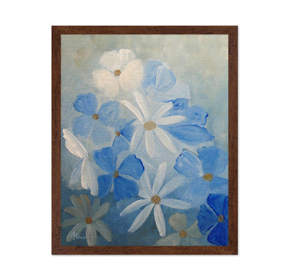 Blue White Floral Bloom