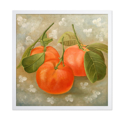 Fresh Oranges With Leaves