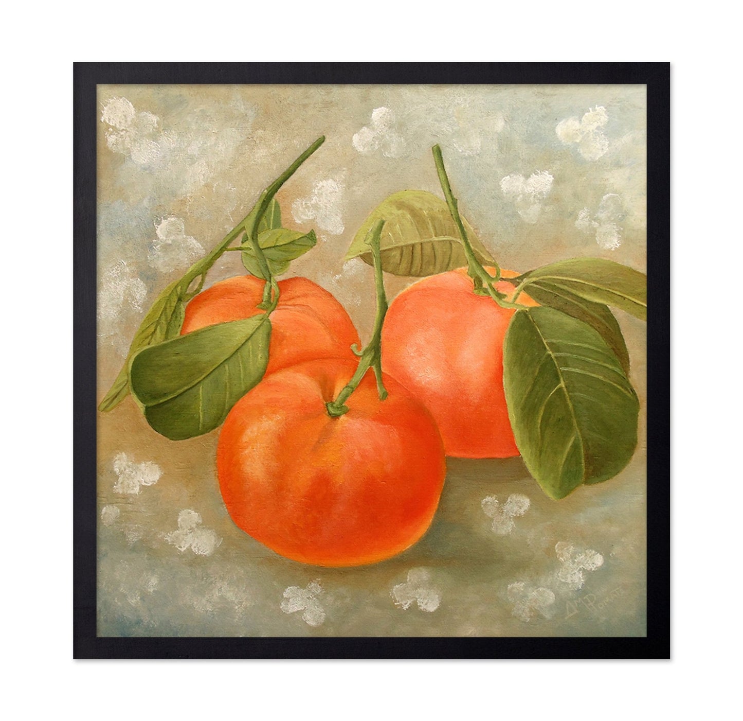 Fresh Oranges With Leaves