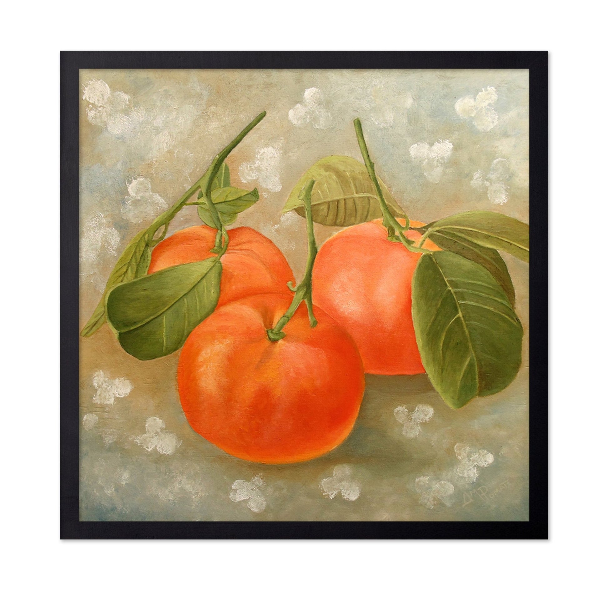 Fresh Oranges With Leaves