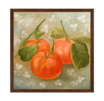 Fresh Oranges With Leaves