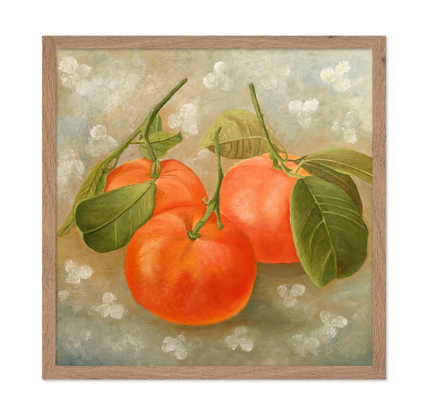 Fresh Oranges With Leaves