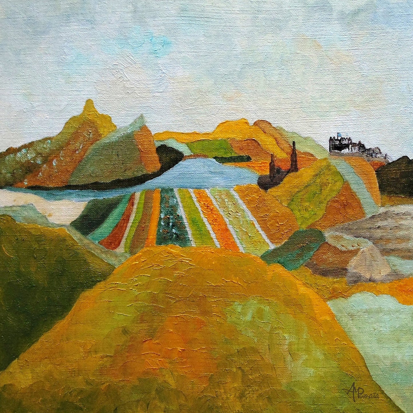 Colorful Hillside Fields