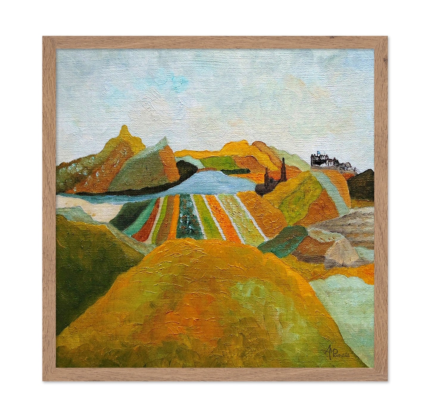 Colorful Hillside Fields