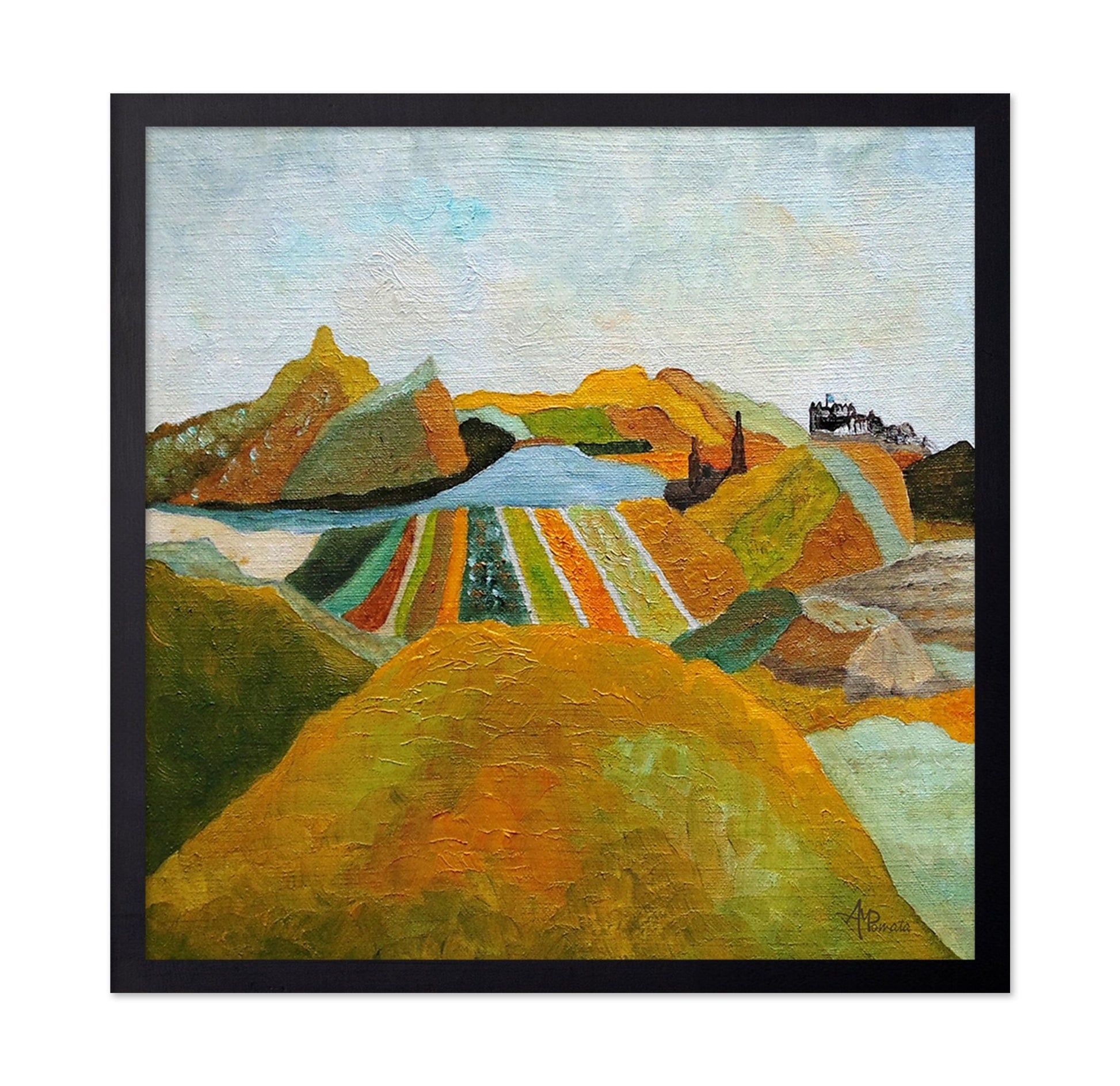 Colorful Hillside Fields