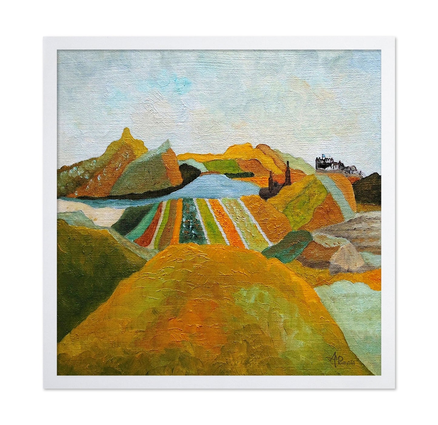 Colorful Hillside Fields