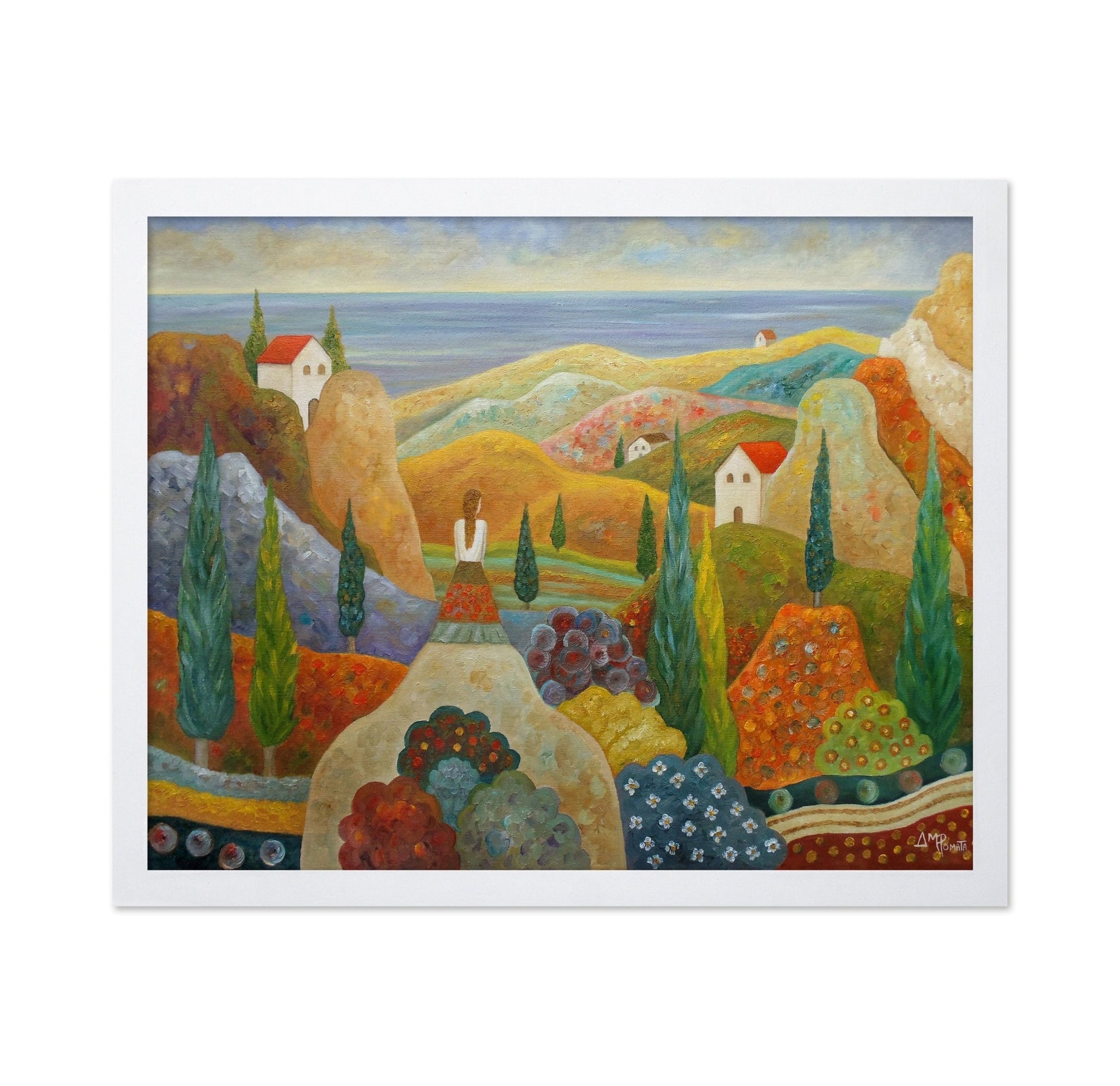 Mediterranean Hillside Scene