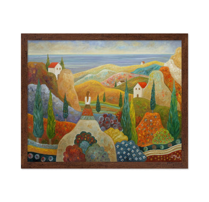 Mediterranean Hillside Scene