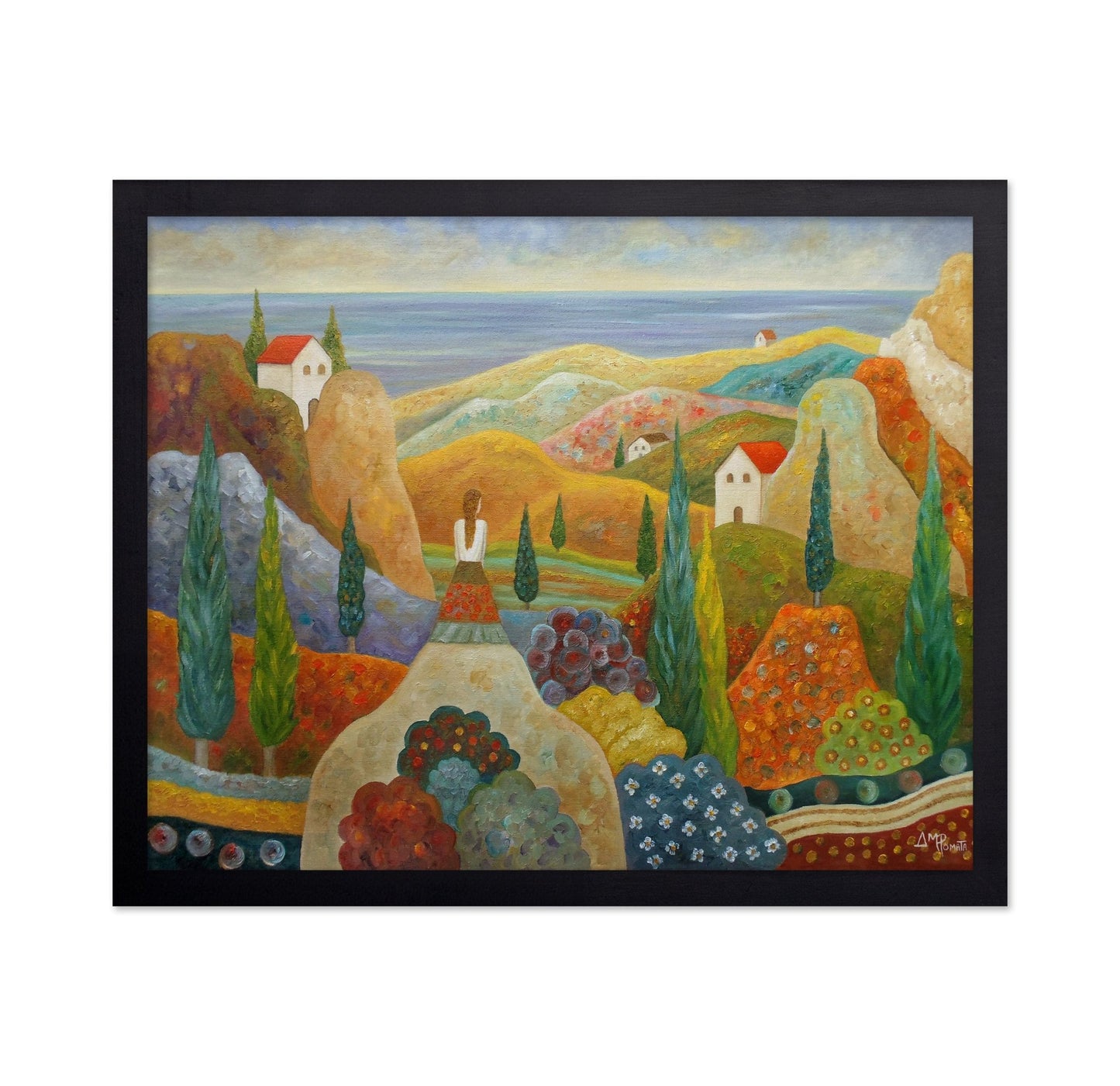 Mediterranean Hillside Scene