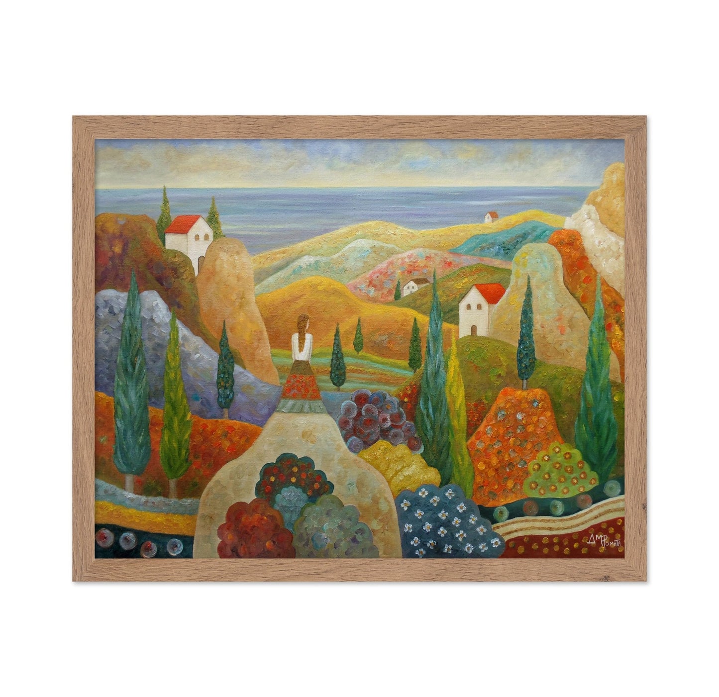 Mediterranean Hillside Scene
