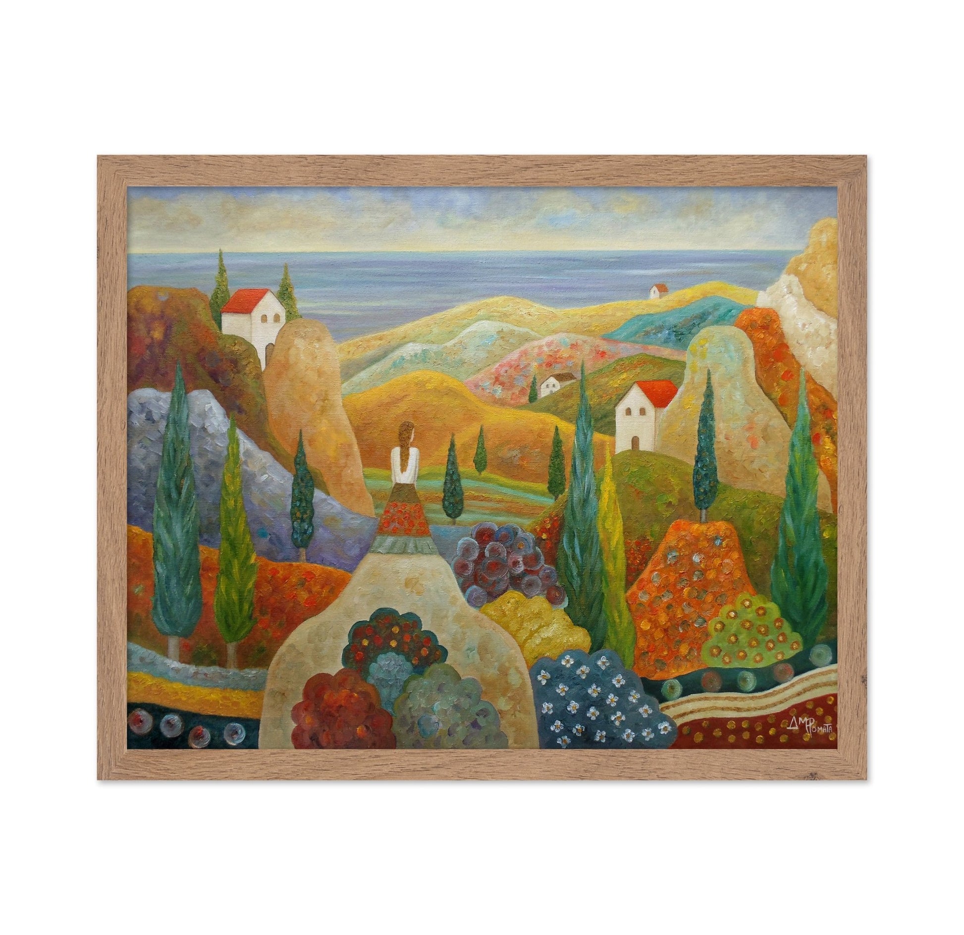 Mediterranean Hillside Scene