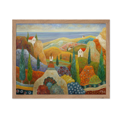 Mediterranean Hillside Scene