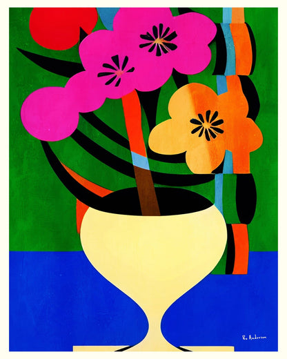 Colorful Floral Vase No4