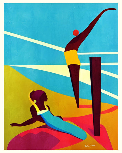 Abstract Diving Scene