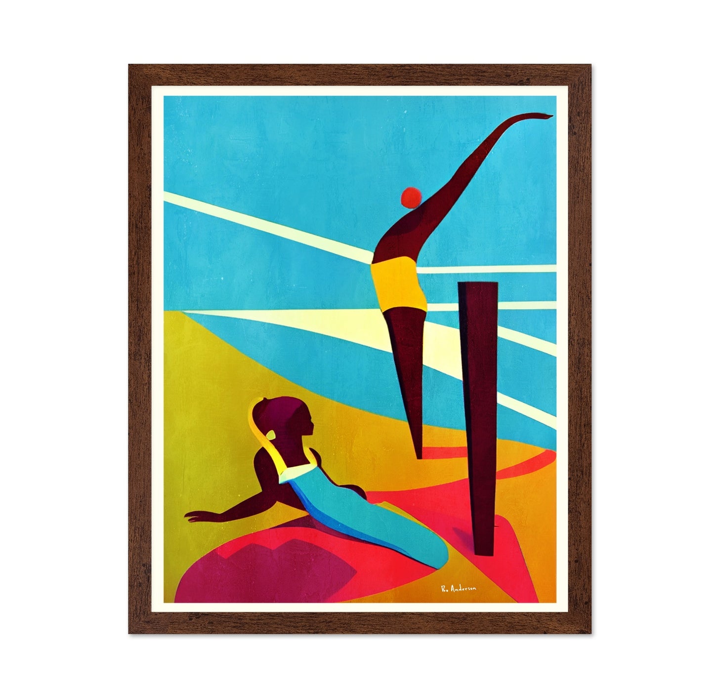 Abstract Diving Scene